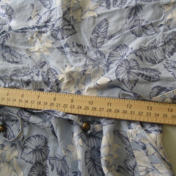 Margaritaville Island Reserve Women Linen Blend Shorts blue tropical floral M - Picture 13 of 14